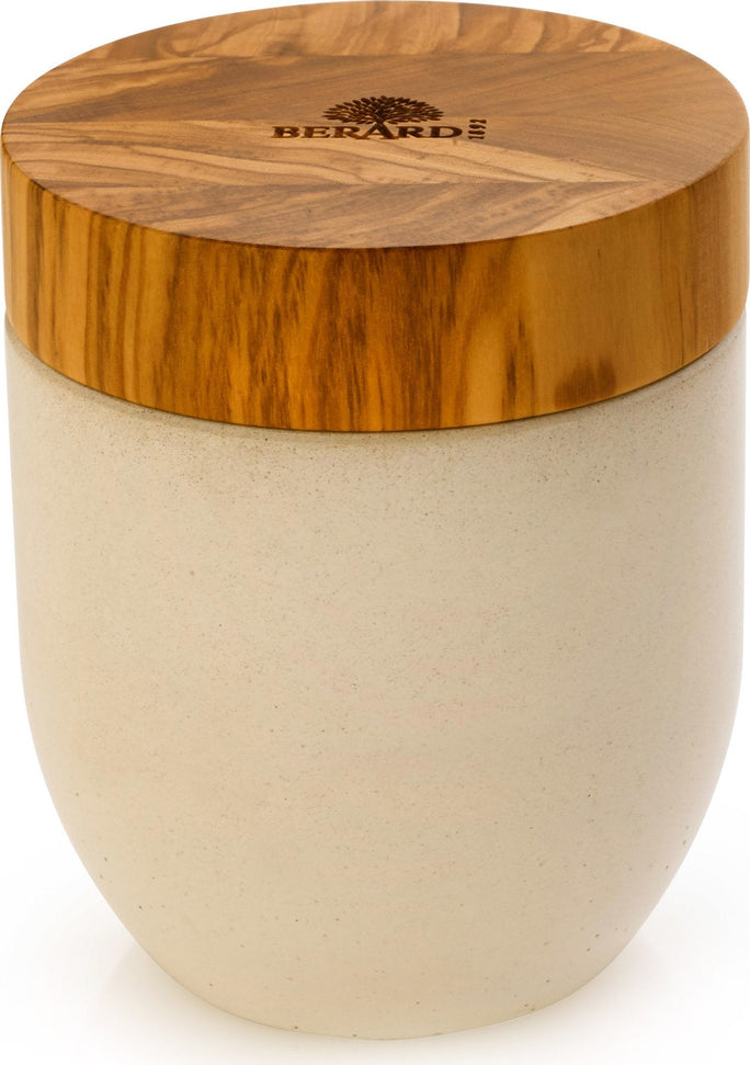 Berard - 3" x 4" Short Concrete Olivewood Salt & Pepper Mill - 41373 - DISCONTINUED