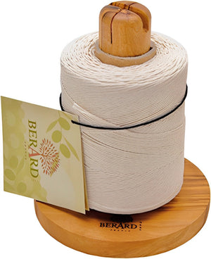 Berard - 3.5" x 4.5" Olivewood Twine Holder with Cutter - 12970