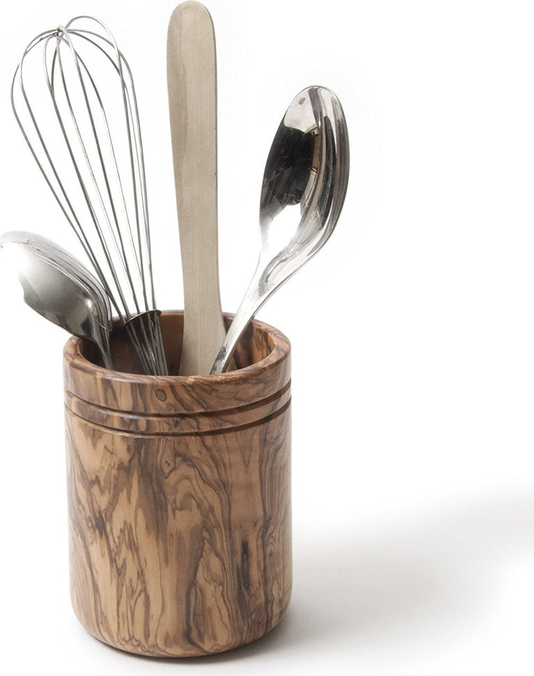 Berard - 4" x 6" Olivewood Utensil Holder - 88571