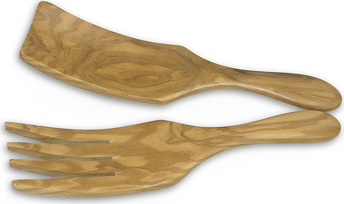 Berard - 8.6" Olivewood Sauerkraut/Spaghetti Server, 2 PC Set - 05472