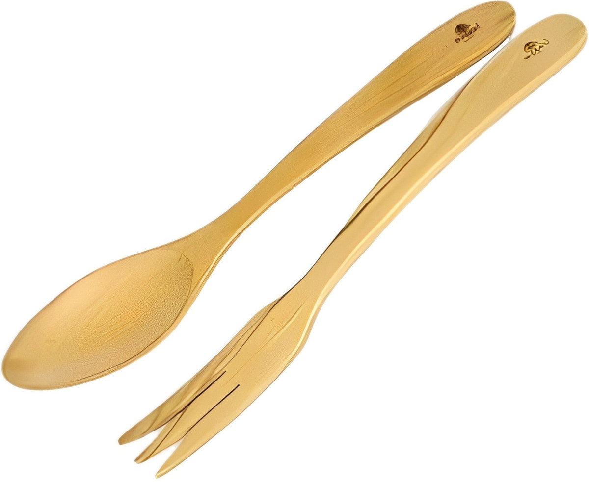 Berard - Contour 12" Olivewood Curved Salad Servers, 2 PC Set - 3470