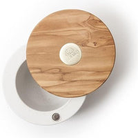 Berard - MILLENARI 3.9" x 2.7" White Round Salt Keeper - 41170
