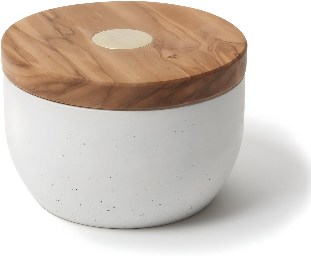 Berard - MILLENARI 3.9" x 2.7" White Round Salt Keeper - 41170