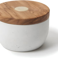 Berard - MILLENARI 3.9" x 2.7" White Round Salt Keeper - 41170
