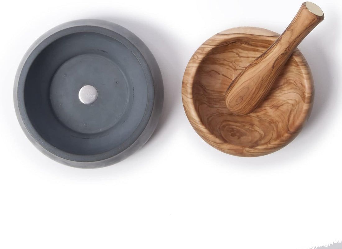 Berard - MILLENARI 7.8" x 4.3" Grey Mortar with Cotton Bag - 41400