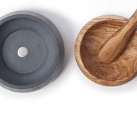 Berard - MILLENARI 7.8" x 4.3" Grey Mortar with Cotton Bag - 41400