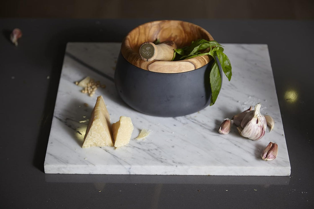 Berard - MILLENARI 7.8" x 4.3" Grey Mortar with Cotton Bag - 41400