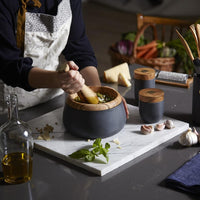 Berard - MILLENARI 7.8" x 4.3" Grey Mortar with Cotton Bag - 41400