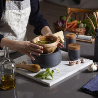 Berard - MILLENARI 7.8" x 4.3" Grey Mortar with Cotton Bag - 41400