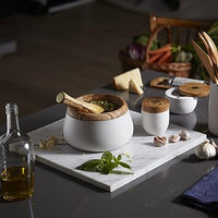 Berard - MILLENARI 7.8" x 4.3" White Mortar with Cotton Bag - 41300