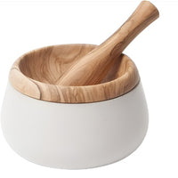 Berard - MILLENARI 7.8" x 4.3" White Mortar with Cotton Bag - 41300