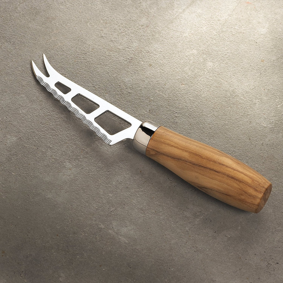Berard - Stainless Steel Olivewood Handle Cheese Knife, 3 PC Set - 21350