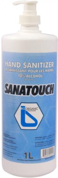 Bio Organic Solutions - 1 L Sanatouch Hand Sanitizer Bottle - 215155