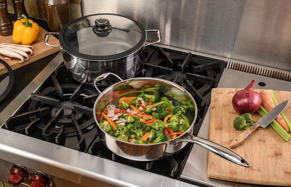 Black Cube Hybrid - 11" Quick Release Nonstick Saute Pan with Lid - BC728