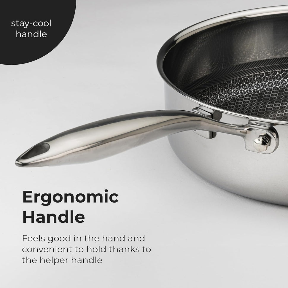 Black Cube Hybrid - 11" Quick Release Nonstick Saute Pan with Lid - BC728