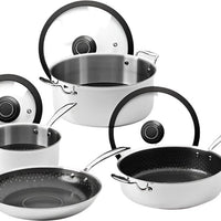 Black Cube Hybrid - CeramicQR 7 Pcs Cookware Set - BCCSET7