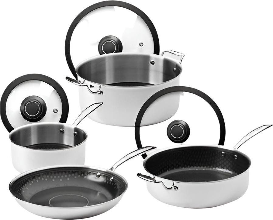 Black Cube Hybrid - CeramicQR 7 Pcs Cookware Set - BCCSET7