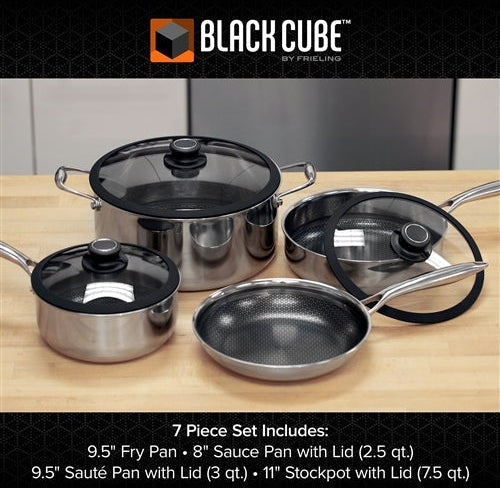 Black Cube Hybrid - Nonstick Cookware, Pack Of 7 - BCSET7
