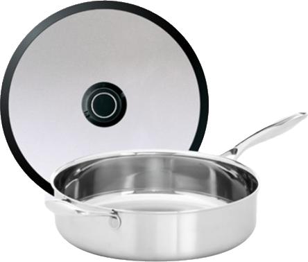 Black Cube Stainless - 4.5 QT Saute Pan With Lid - BCSS728 - DISCONTINUED