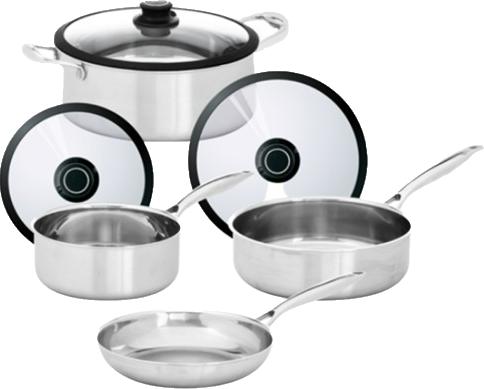 Black Cube Stainless - PC Cookware, Pack Of 7 - BCSSSET7 - DISCONTINUED