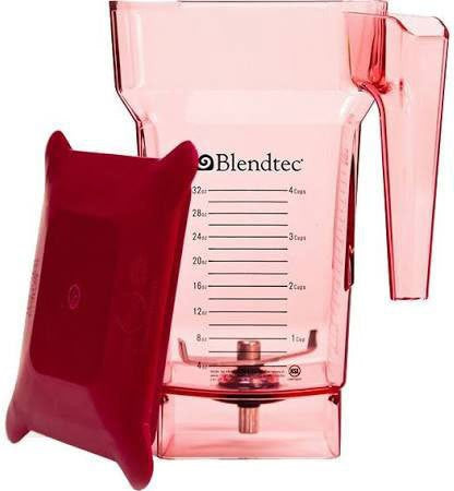 BlendTec - 75 Oz FourSide Red Jar with Red Hard Lid, Pack of 5 - 40-711-07