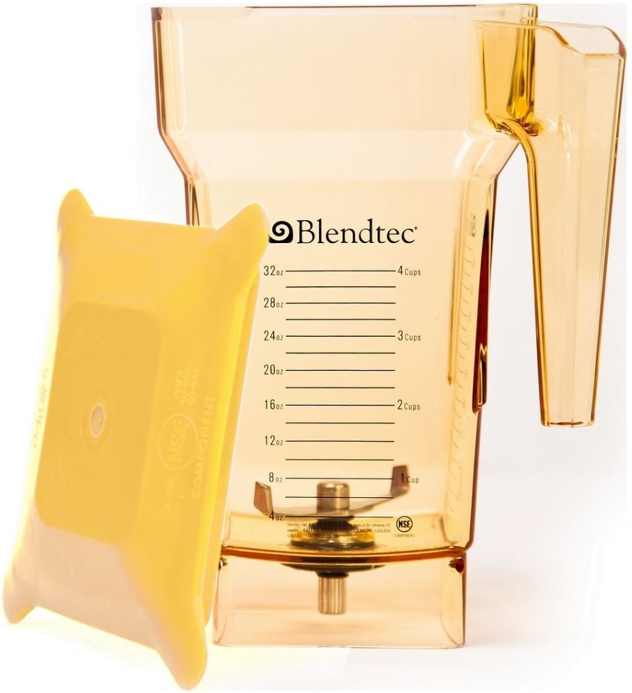 BlendTec - 75 Oz FourSide Yellow Jar with Yellow Hard Lid, Pack of 5 - 40-711-06