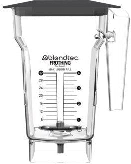 BlendTec - 75 Oz Frothing Jar with Black Hard Lid, Pack of 10 - 40-712-20