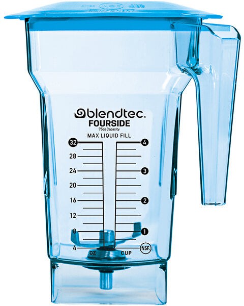 BlendTec - FourSide 75 Oz Blue Jar with Blue Hard Lid - 40-612-62