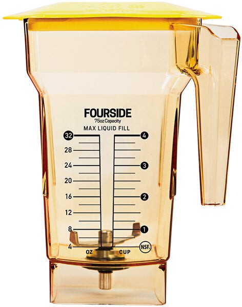 BlendTec - FourSide 75 Oz Yellow Jar with Yellow Hard Lid, Pack of 2 - 40-710-06