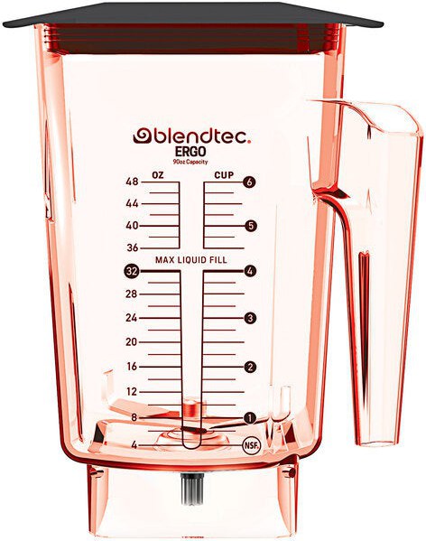 BlendTec - WildSide+ Ergo 90 Oz Red Jar with Red Hard Lid - 40-637-68