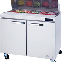 Blue Air - 36" Two Doors 10 Cu. Ft. Refrigerated Sandwich Prep Table - BLPT36-HC