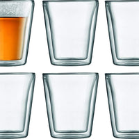 Bodum - Canteen 6 oz Glass Double Wall, Pack of 6 - 10109-10-12