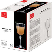 Bormioli Rocco - 8.5oz America '20s Cocktail Glass, Pack of 4 - 450122129