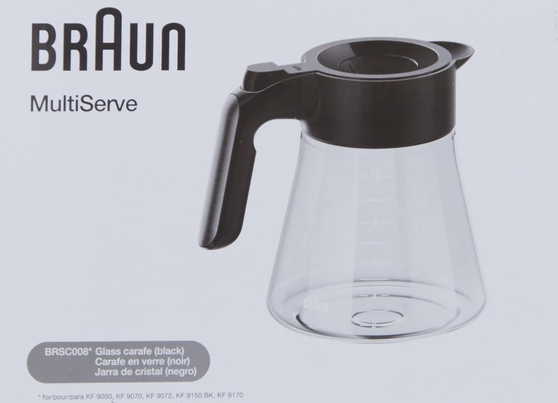 Braun - 10 Cup Black Glass Multi Serve Carafe - BRSC008