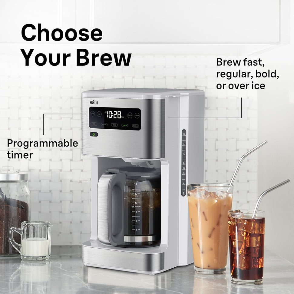 Braun - 14 Cup White PureFlavor Coffee Maker - KF5650WH