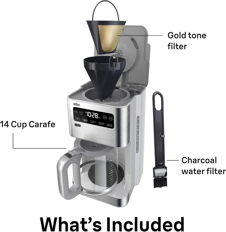 Braun - 14 Cup White PureFlavor Coffee Maker - KF5650WH