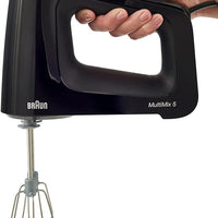 Braun - Black Hand Mixer with Beaters, Dough Hooks and Accessory Bag - HM5100BK