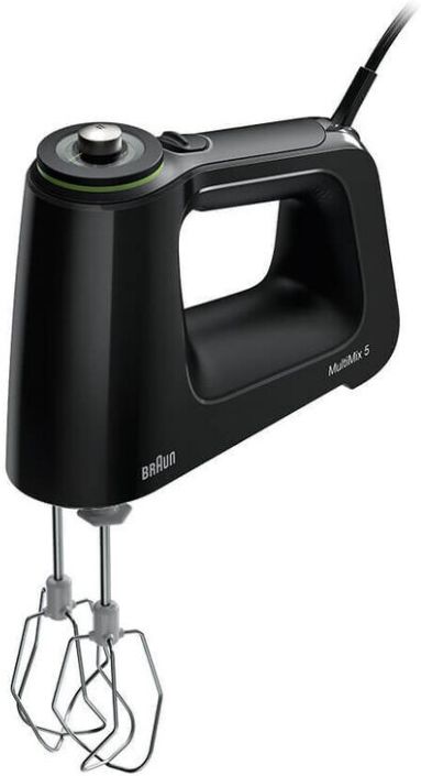 Braun - Black Hand Mixer with Chopper, Whisks, Kneading Hooks and Accessory Bag - HM5130BK