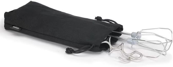 Braun - Black Hand Mixer with Chopper, Whisks, Kneading Hooks and Accessory Bag - HM5130BK