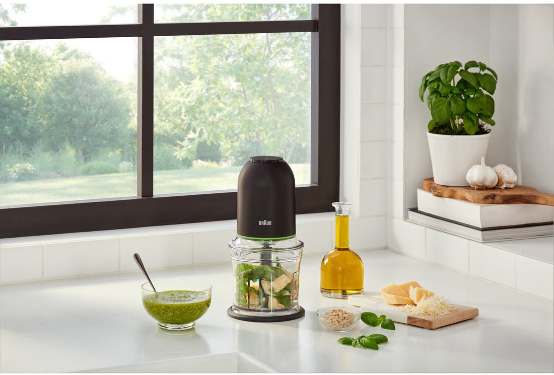 Braun - EasyPrep 4 Cup Black Mini Chopper, 250 Watts - CH3012BK