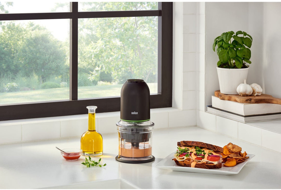 Braun - EasyPrep 4 Cup Black Mini Chopper, 250 Watts - CH3012BK