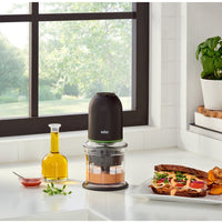Braun - EasyPrep 4 Cup Black Mini Chopper, 250 Watts - CH3012BK