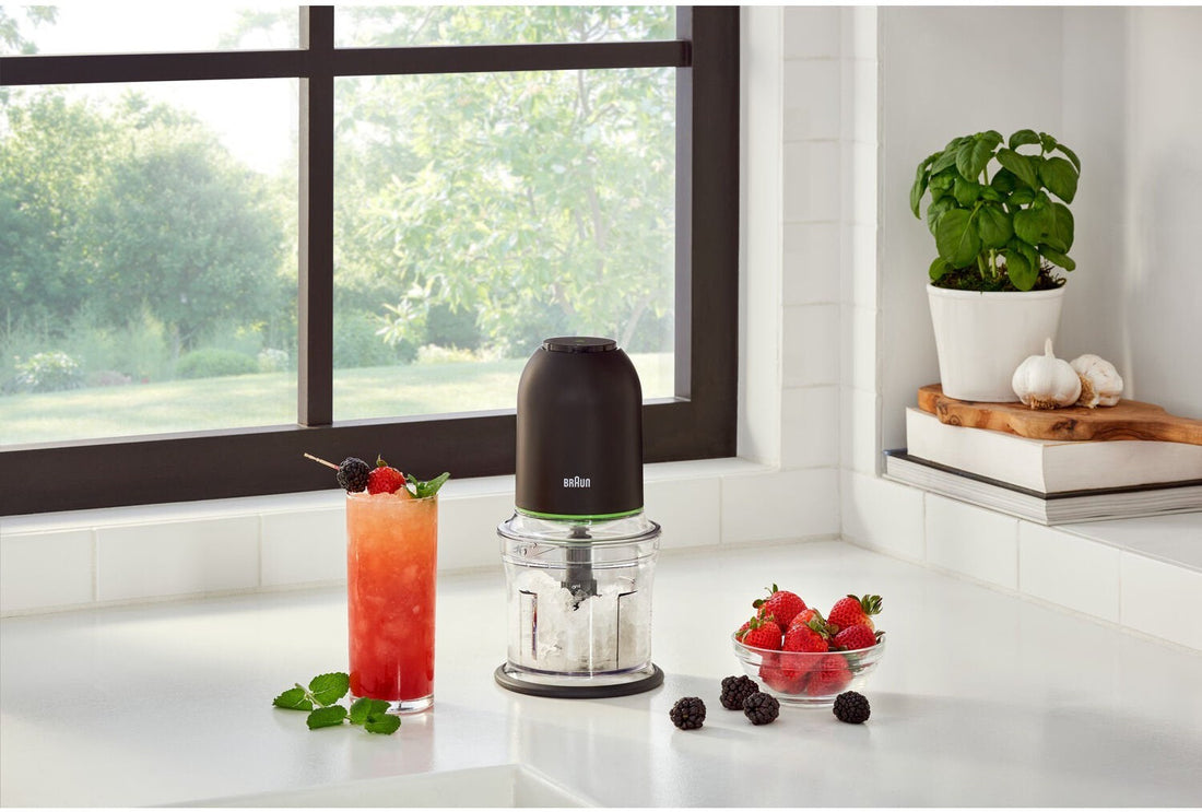 Braun - EasyPrep 4 Cup Black Mini Chopper, 250 Watts - CH3012BK