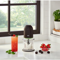 Braun - EasyPrep 4 Cup Black Mini Chopper, 250 Watts - CH3012BK