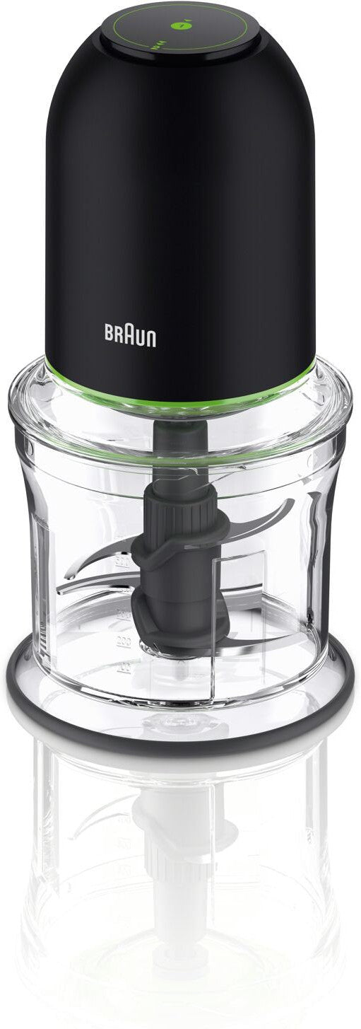 Braun - EasyPrep 4 Cup Black Mini Chopper, 250 Watts - CH3012BK