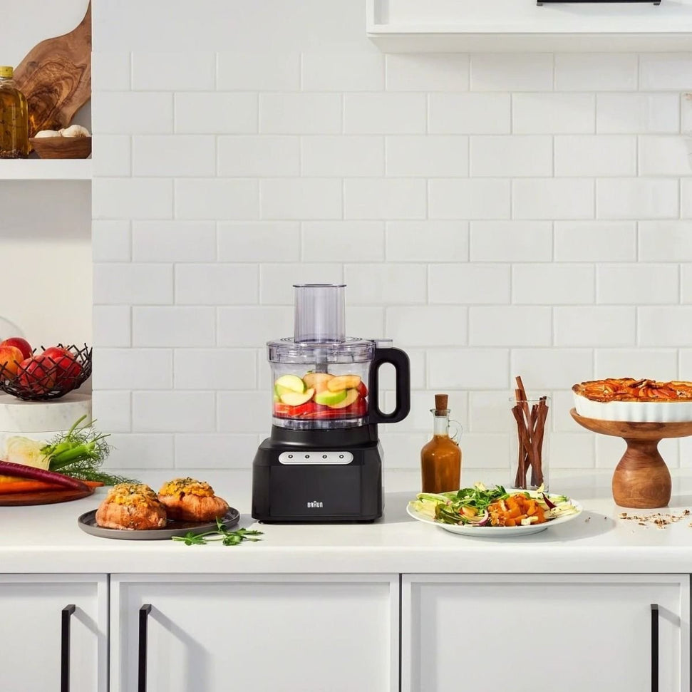 Braun - EasyPrep 8 Cup Black Food Processor - FP3101BK