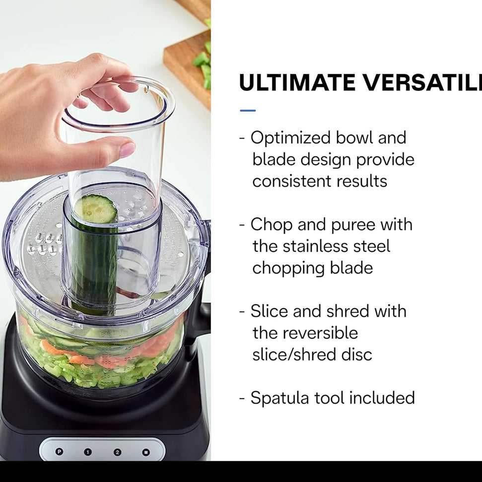 Braun - EasyPrep 8 Cup Black Food Processor - FP3101BK - DISCONTINUED