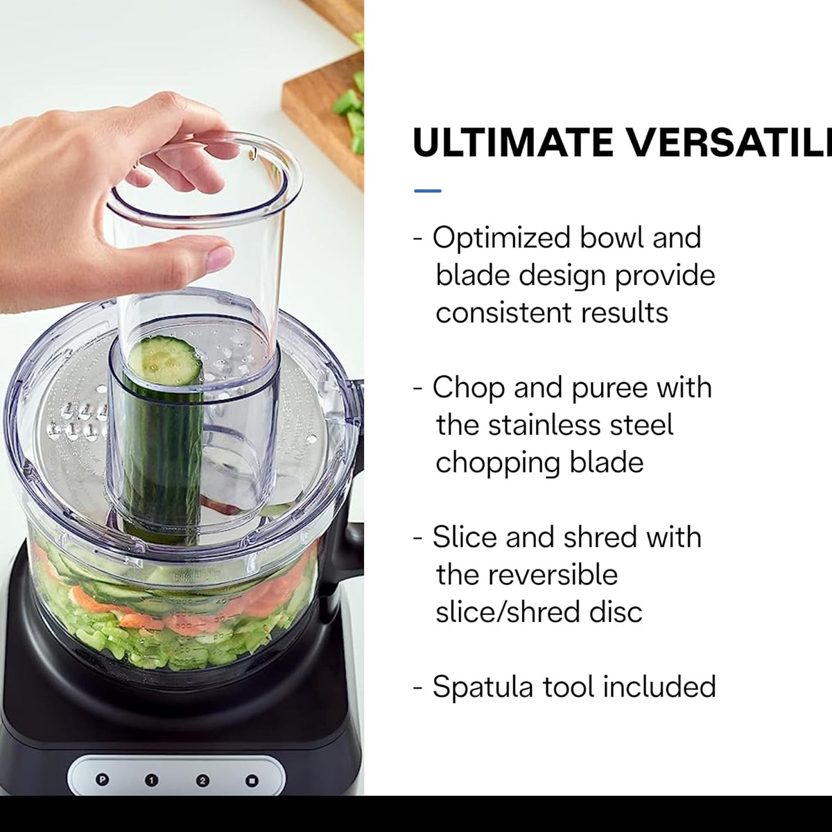 Braun - EasyPrep 8 Cup Black Food Processor - FP3101BK - DISCONTINUED