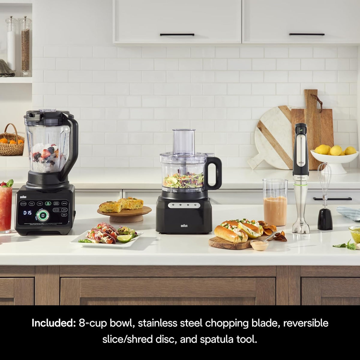 Braun - EasyPrep 8 Cup Black Food Processor - FP3101BK - DISCONTINUED