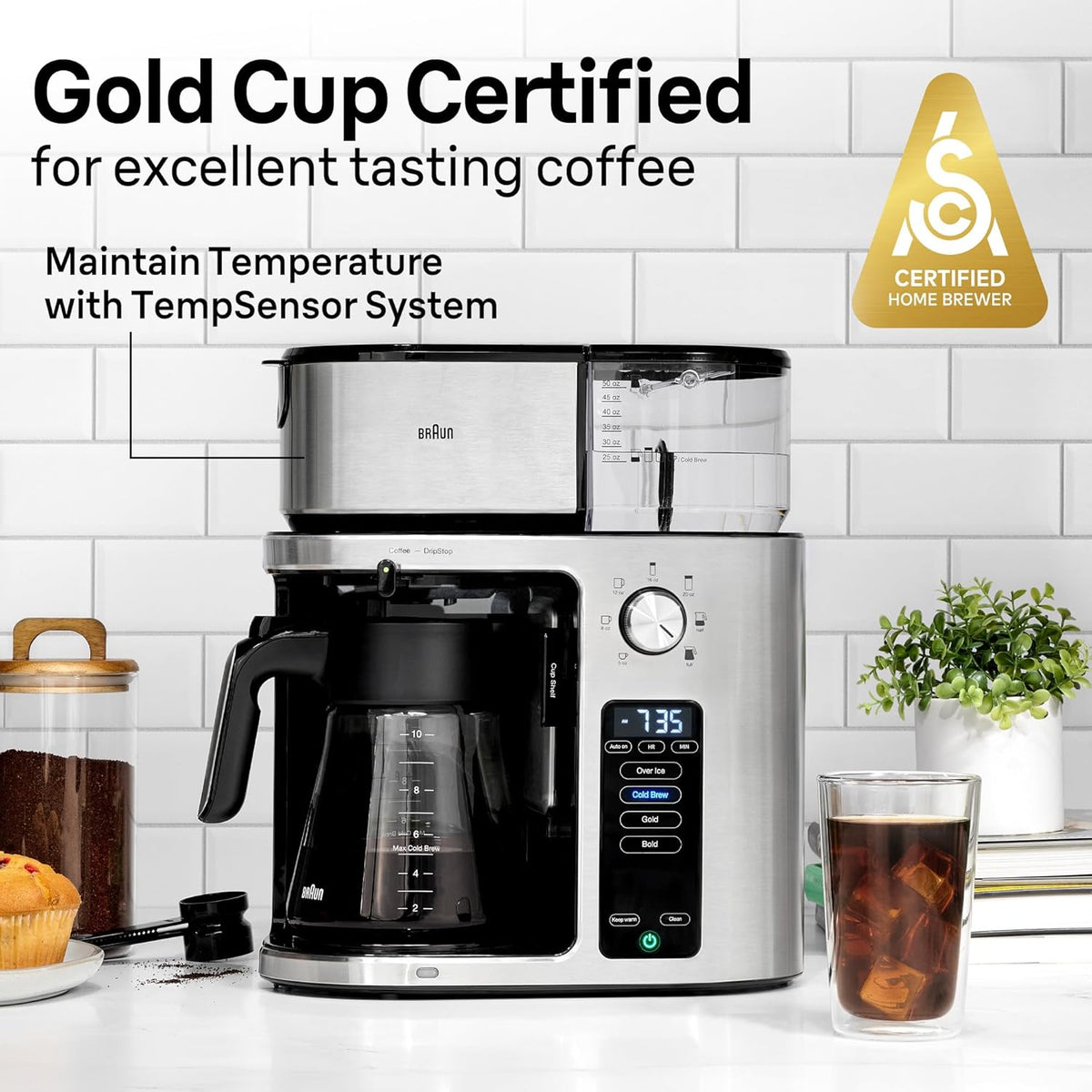 Braun - Multiserve 7 Programmable Stainless Steel Drip Coffee Maker - KF9270SI